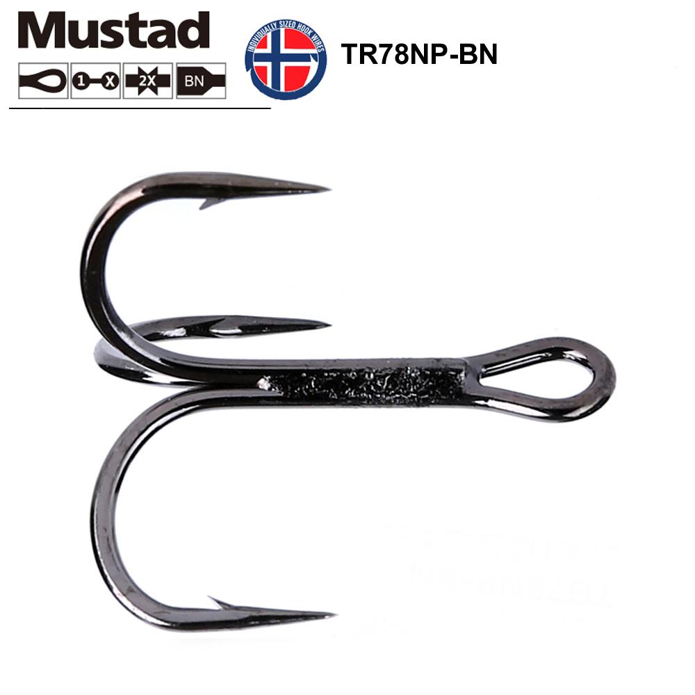 Mustad TG78 NP-BN KVD Treble Hooks Sizes 6-1/0 - Barlow's Tackle