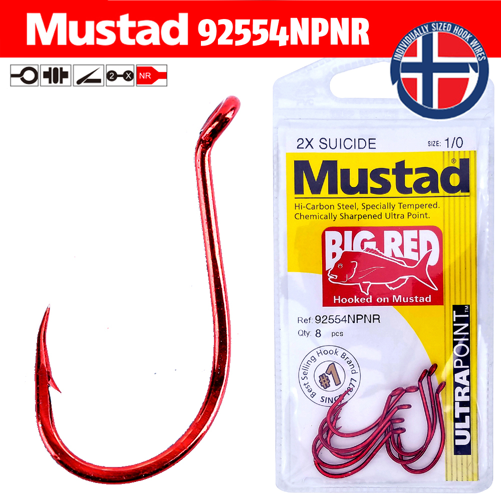 Mustad Daylight Sea Fishing Fluo Red Rig Sz 3/0 50lb