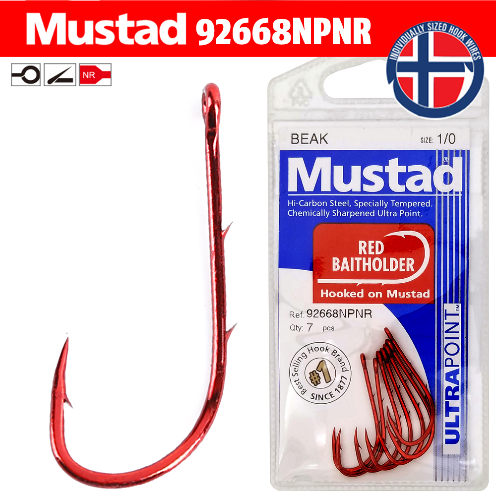 Mustad Beak Baitholder Hooks 92155 - BR - Size 6 - Corrib Tackle