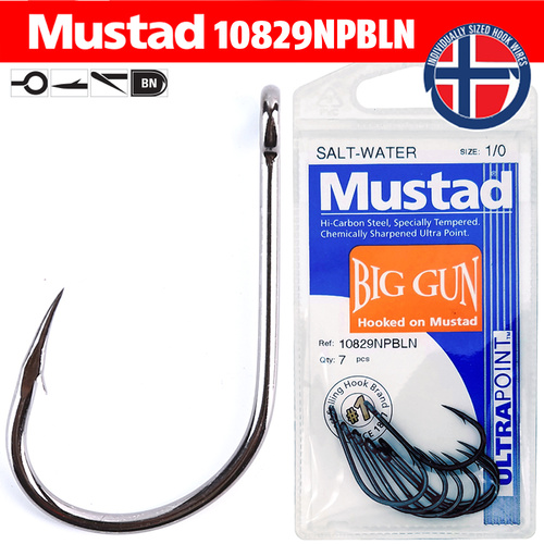 Hook Mustad Big Gun 6/0 Black Nickel