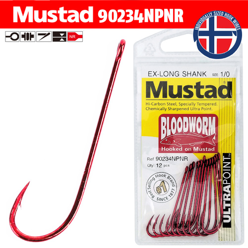 Mustad - Long Shank Beak Hook - Size 2, 10 pack - $1.95 - 92611-2 
